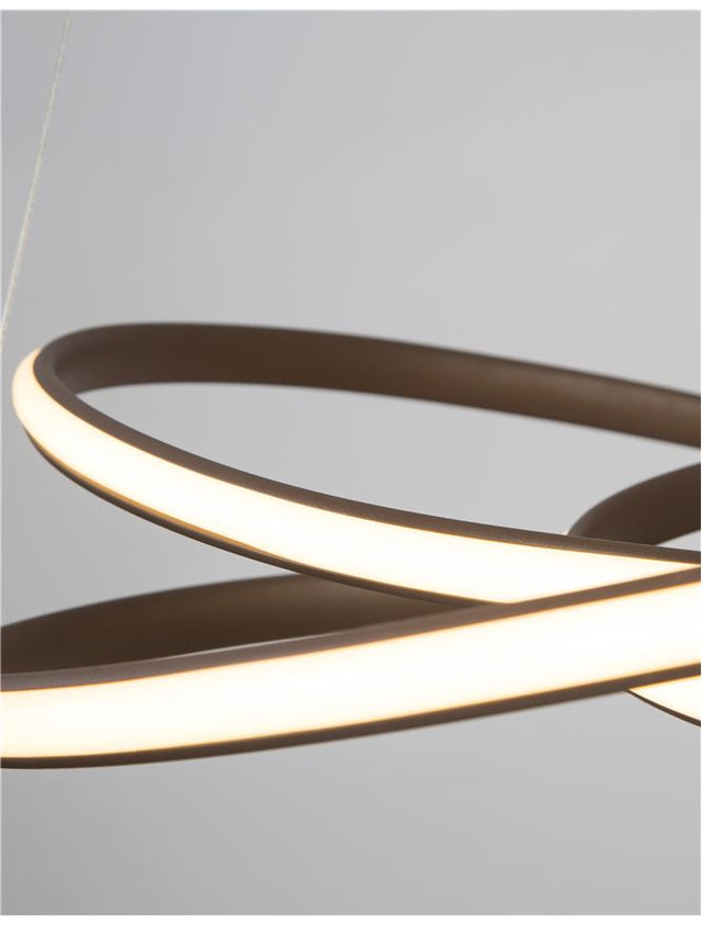 MENTON Sandy Coffee Aluminium & Acrylic LED 43 Watt 230 Volt 3013Lm 3000K IP20 D: 52 H: 120 cm