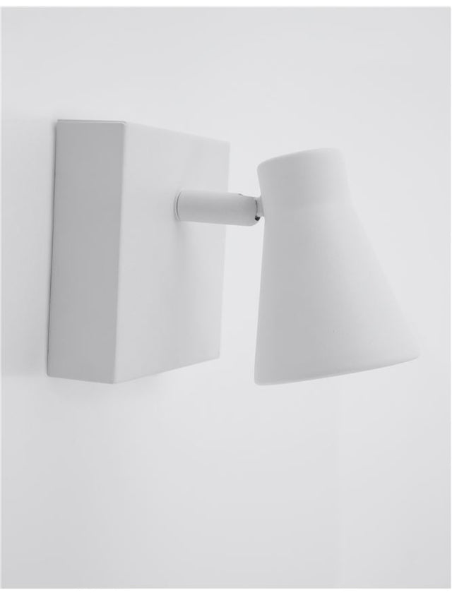 DUBLIN Sandy White Metal Switch On/Off LED GU10 1x10 Watt 230 Volt IP20 Bulb Excluded 15 L: 10 H: 15 cm