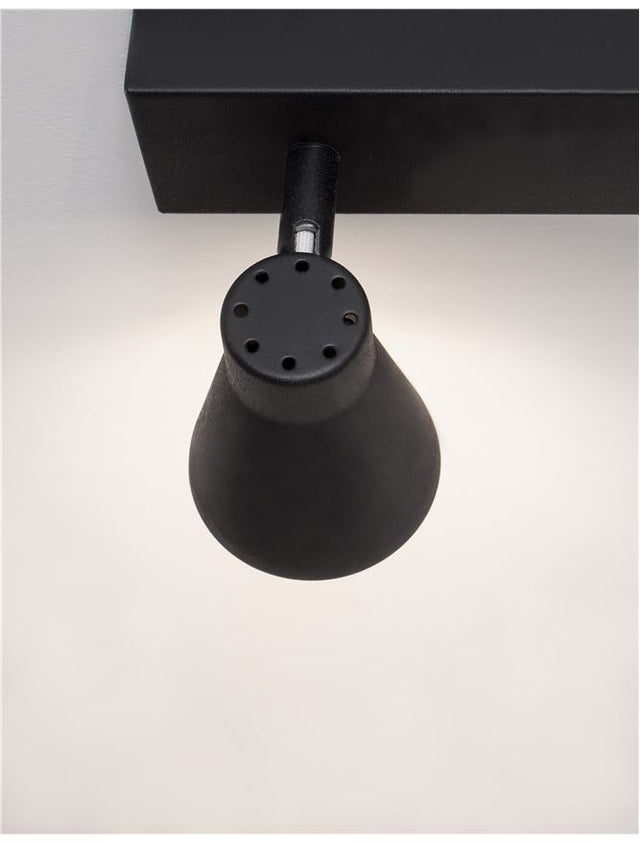 DUBLIN Sandy Black Metal LED GU10 2x10 Watt 230 Volt IP20 Bulb Excluded L: 24.5 W: 5.5 H: 15 cm