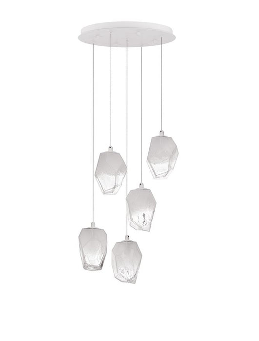 ICE Gradient White Colour Glass & White Metal LED G9 5x5 Watt 230 Volt IP20 Bulb Excluded D: 39 H: 180 cm