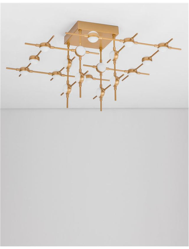 ATOMO Gold Metal & Acrylic LED 18 x 2.4 Watt 230 Volt 3024Lm 3000K IP2075 L: 75 W: 68 H: 36 cm
