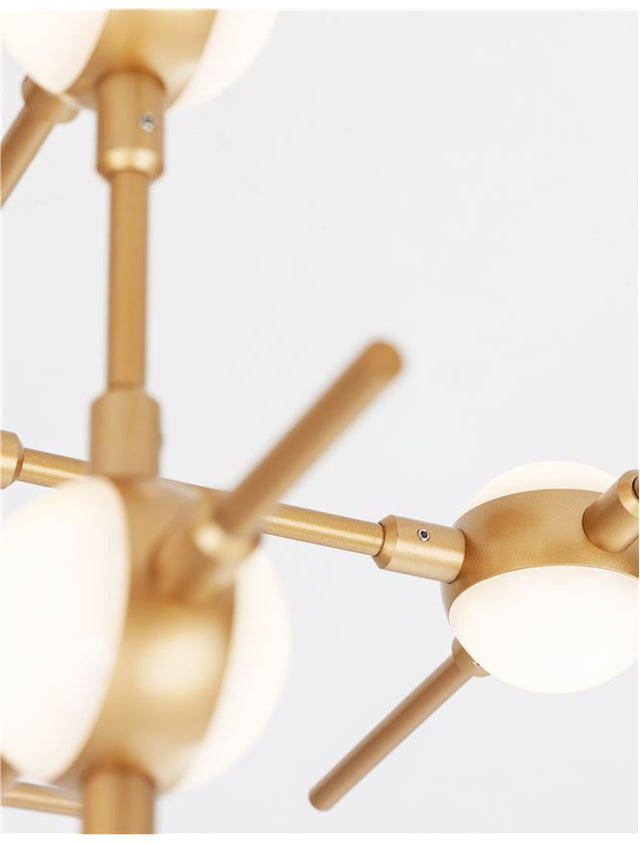 ATOMO Gold Metal & Acrylic LED 18 x 2.4 Watt 230 Volt 3024Lm 3000K IP2075 L: 75 W: 68 H: 36 cm