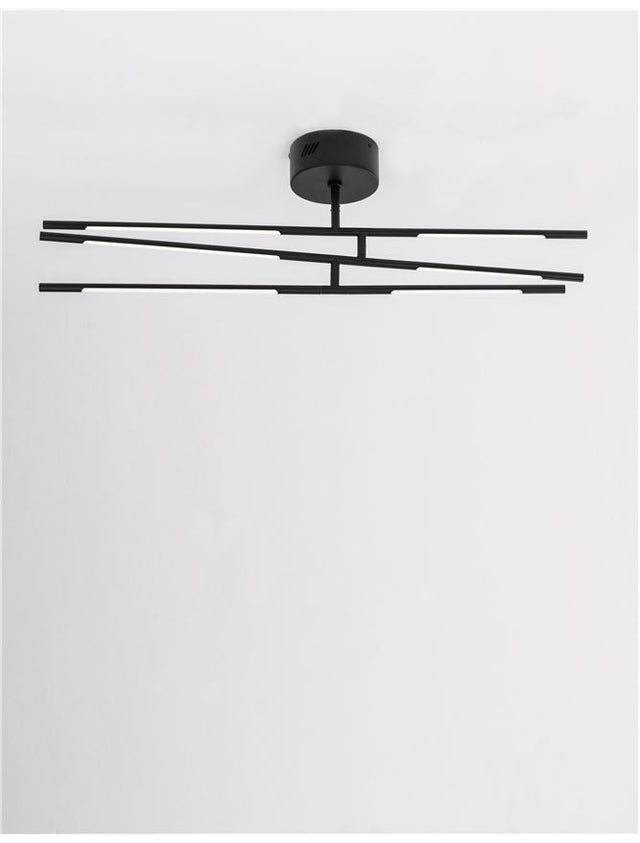 RACCIO Black Metal & Acrylic LED 30 Watt 230 Volt 2100Lm 3000K IP20 L: 84 W: 77 H: 25.5 cm