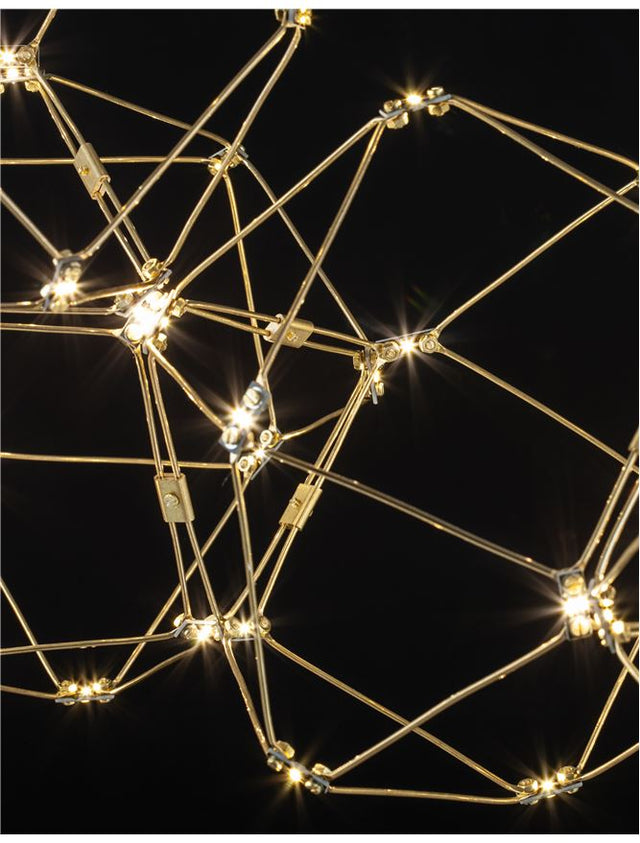 NEBULA Gold Metal LED 67.2 Watt 230 Volt 4704Lm 3000K IP20 L: 137 W: 54 H: 120 cm