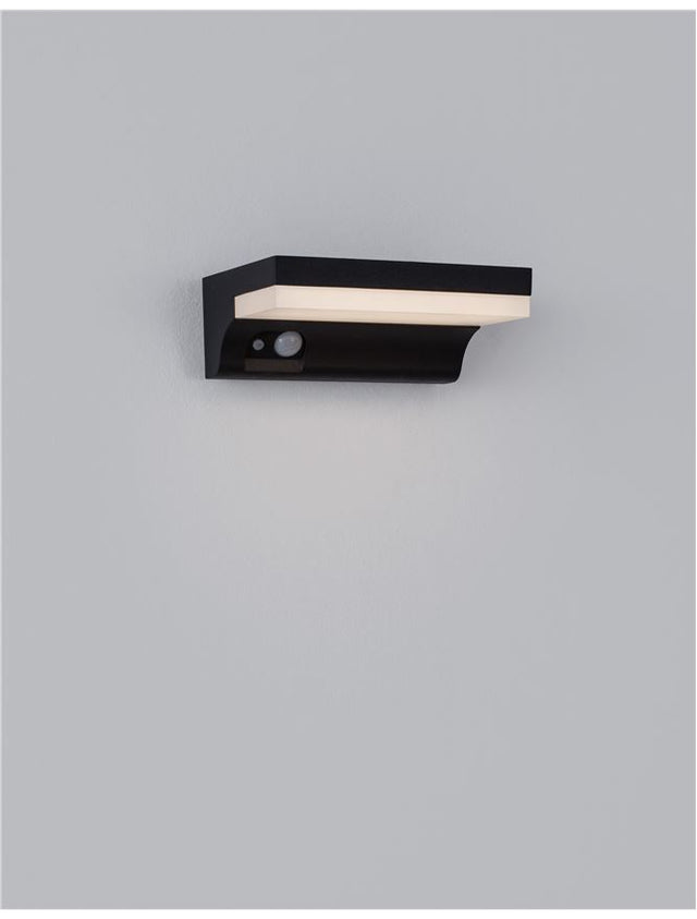DYN Anthracite Die-Casting Aluminium & Acrylic Diffuser LED 1.5 Watt 152Lm 3000K CRI>80 200-240 Volt Beam Angle 110° IP65 Solar / Switch On/Off L: 16 W: 11.5 H: 6 cm