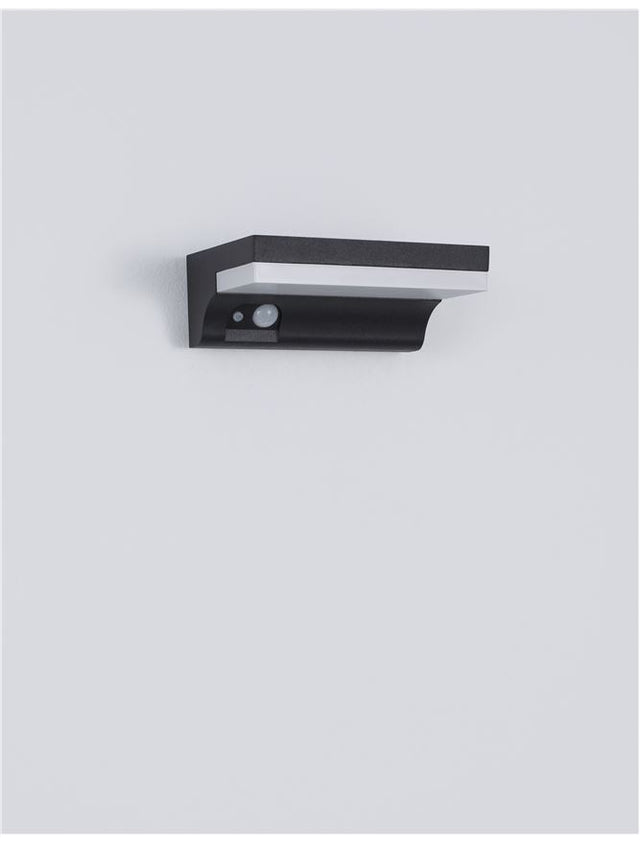 DYN Anthracite Die-Casting Aluminium & Acrylic Diffuser LED 1.5 Watt 152Lm 3000K CRI>80 200-240 Volt Beam Angle 110° IP65 Solar / Switch On/Off L: 16 W: 11.5 H: 6 cm