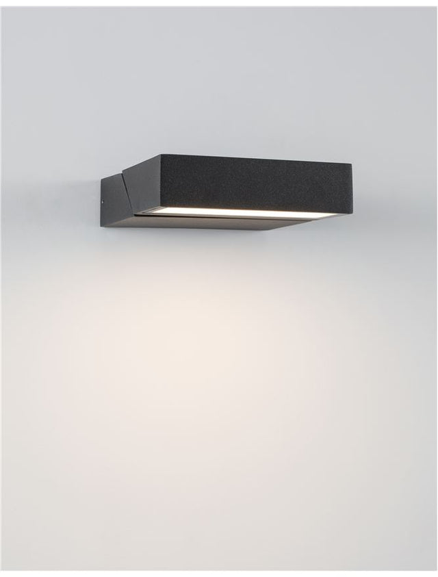 DYN Anthracite Die-Casting Aluminium & Acrylic Diffuser LED 1.5 Watt 152Lm 3000K CRI>80 200-240 Volt Beam Angle 110° IP65 Solar / Switch On/Off L: 16 W: 11.5 H: 6 cm