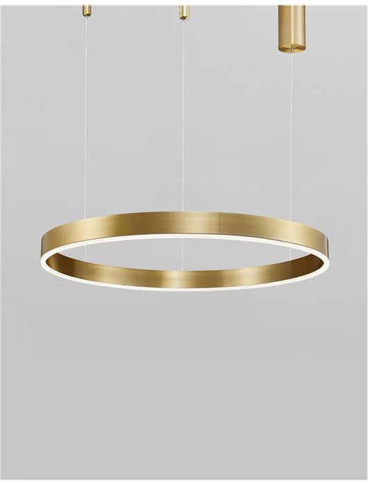 MOTIF Brass Gold Aluminium & Acrylic LED 48 Watt 230 Volt 3360Lm 3000K IP20 D: 80 H: 120 cm