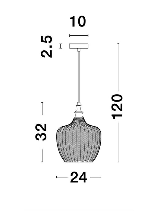LONI Matt Black Metal Smoky Gray Glass LED E27 1x12 Watt 230 Volt IP20 Bulb Excluded D: 24 H1: 32 H2: 120 cm
