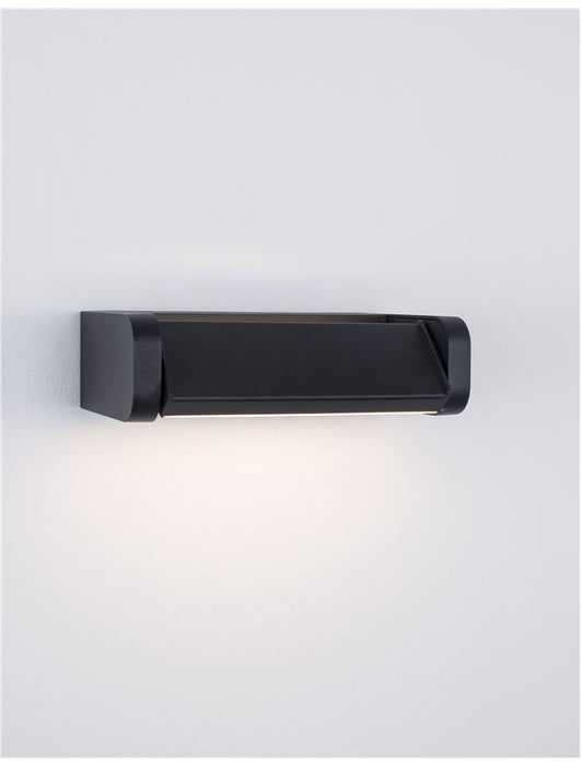 VOLVER Black Die-Casting Aluminium Acrylic Diffuser LED 6 Watt 480Lm 3000K  CRI>80 220-240 Volt  Beam Angle 150° IP54 L: 20 W: 11 H: 6 cm