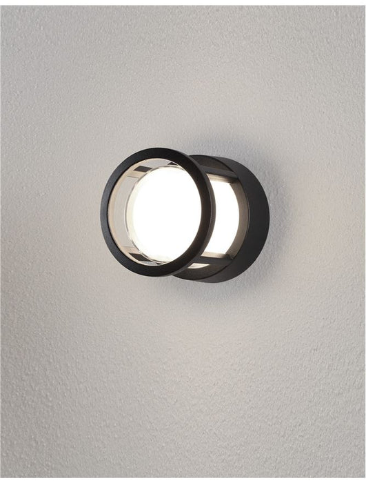 AGOSTO Black Aluminium & Acrylic LED 6 Watt 420Lm 3000K D: 11 W: 11 cm IP54