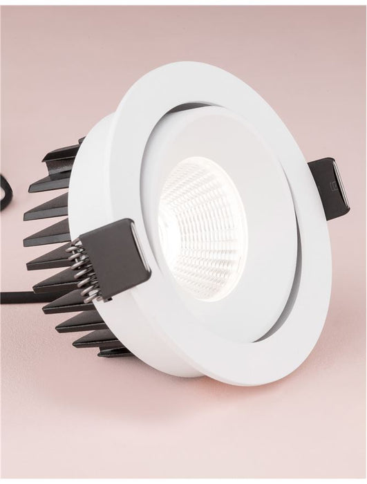 BLADE White Aluminium LED 12 Watt 720Lm 3000K D: 9 H: 4.7 cm IP65