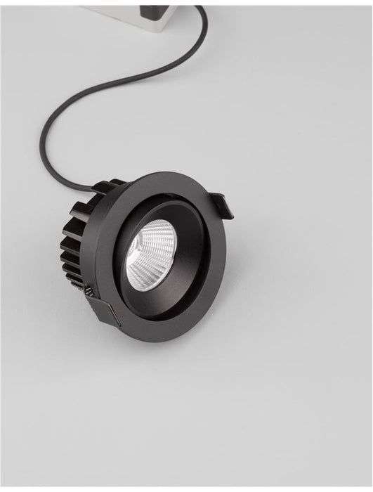 BLADE Black Aluminium LED 12 Watt 720Lm 3000K Beam 38o IP65 D: 9 H: 4.7 cm