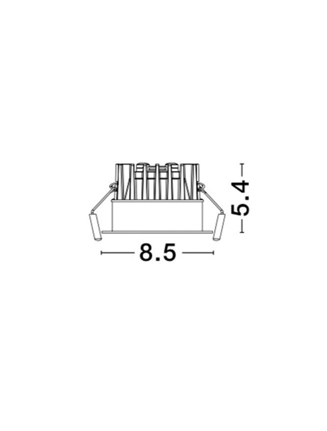BLADE White Aluminium LED 12 Watt 720Lm 3000K Beam 38o IP65 D: 8.5 H: 5.4 cm