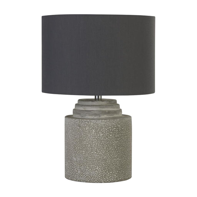ZARA GREY CEMENT TABLE LAMP WITH GREY SHADE