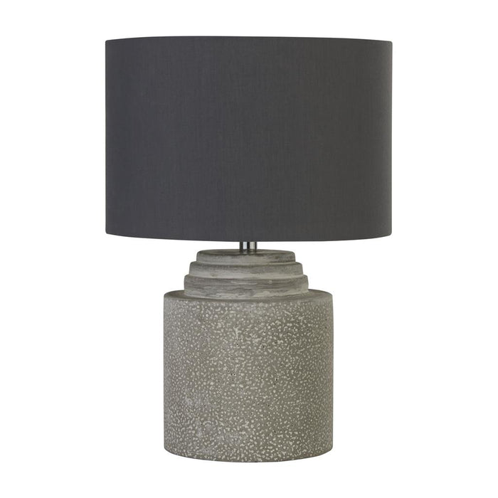 ZARA GREY CEMENT TABLE LAMP WITH GREY SHADE