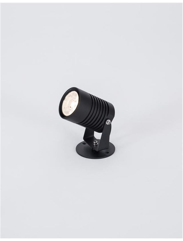 FEND Black Aluminium & Glass LED 10 Watt 742Lm 3000K CRI>80 100-240 Volt Beam Angle 24° IP65 D: 6.5 W: 9 H: 15 cm