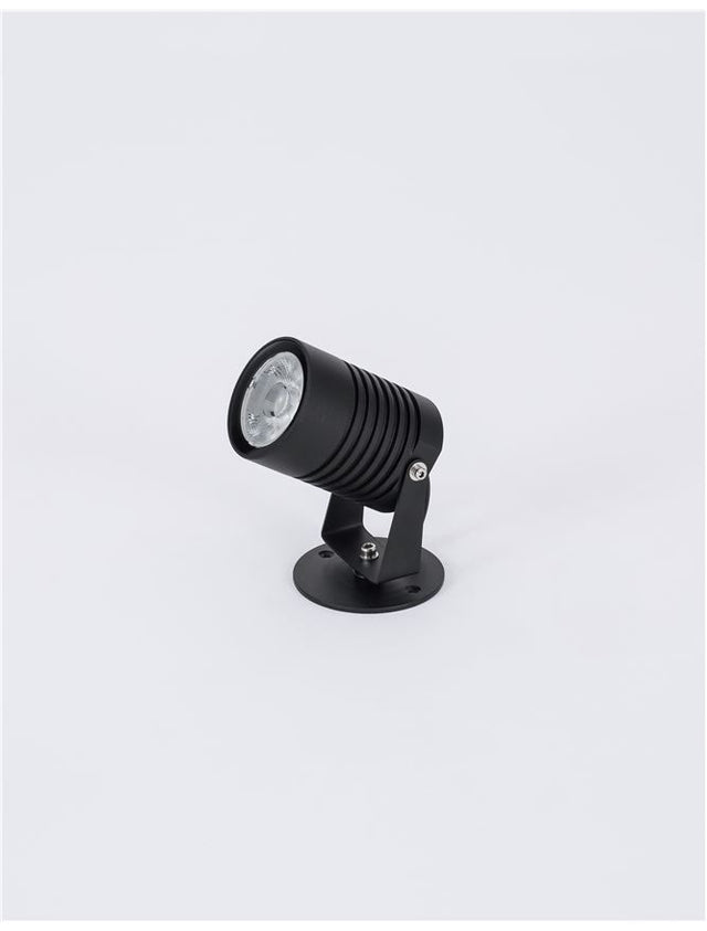 FEND Black Aluminium & Glass LED 10 Watt 742Lm 3000K CRI>80 100-240 Volt Beam Angle 24° IP65 D: 6.5 W: 9 H: 15 cm