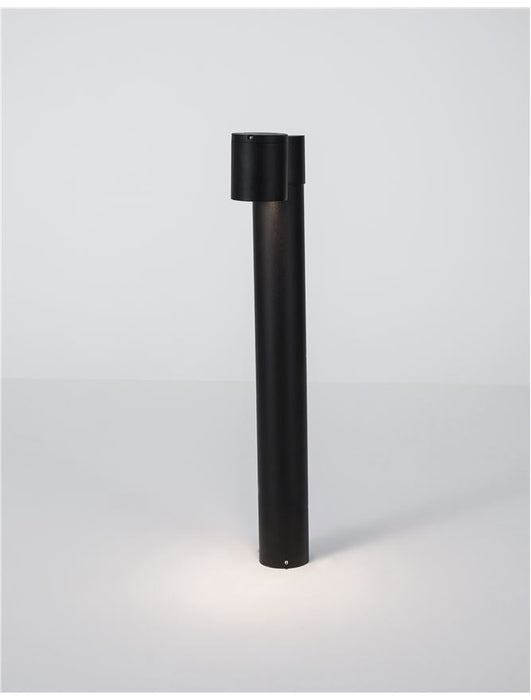 FOCUS Black Aluminium Glass Diffuser LED GU10 1x7 Watt 100-240 Volt IP54 Bulb Excluded D: 6.8 W: 13.8 H: 55 cm