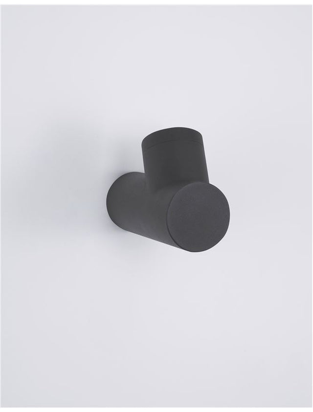 RAMO Dark Gray Aluminium Glass Diffuser LED GU10 1x7 Watt 220-240 Volt IP65 Bulb Excluded D: 8 W: 20 H: 14.6 cm