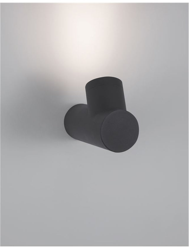 RAMO Dark Gray Aluminium Glass Diffuser LED GU10 1x7 Watt 220-240 Volt IP65 Bulb Excluded D: 8 W: 20 H: 14.6 cm