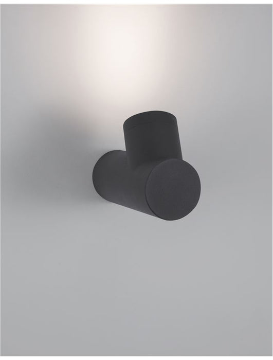 RAMO Dark Gray Aluminium Glass Diffuser LED GU10 1x7 Watt 220-240 Volt IP65 Bulb Excluded D: 8 W: 20 H: 14.6 cm