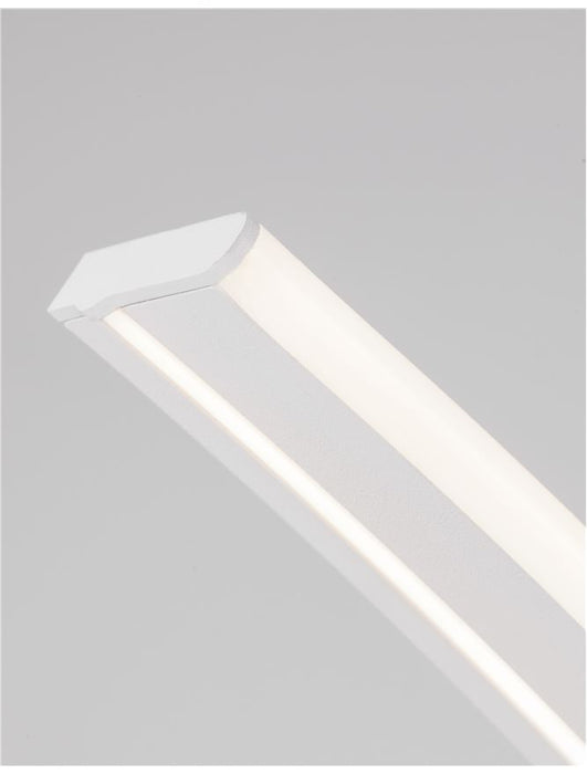 BRETON Sandy White Aluminium & Acrylic LED 40 Watt 230 Volt 2120Lm 3000K IP20 L: 20 W: 56 H: 150 cm
