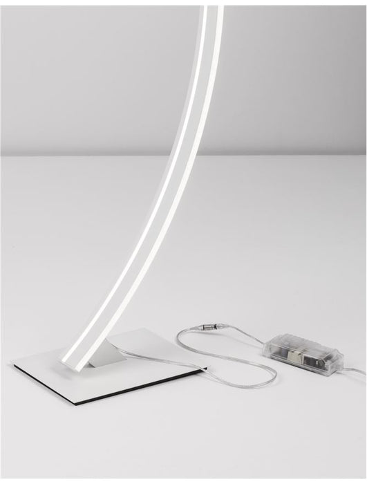 BRETON Sandy White Aluminium & Acrylic LED 40 Watt 230 Volt 2120Lm 3000K IP20 L: 20 W: 56 H: 150 cm