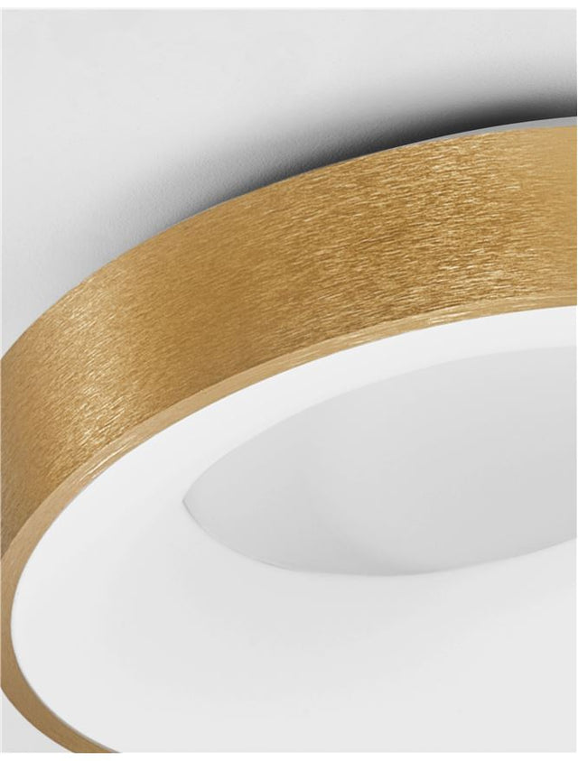 RANDO THIN Brushed Gold Aluminium & Acrylic LED 30 Watt 230 Volt 1950Lm 3000K IP20 D: 38 H: 9 cm