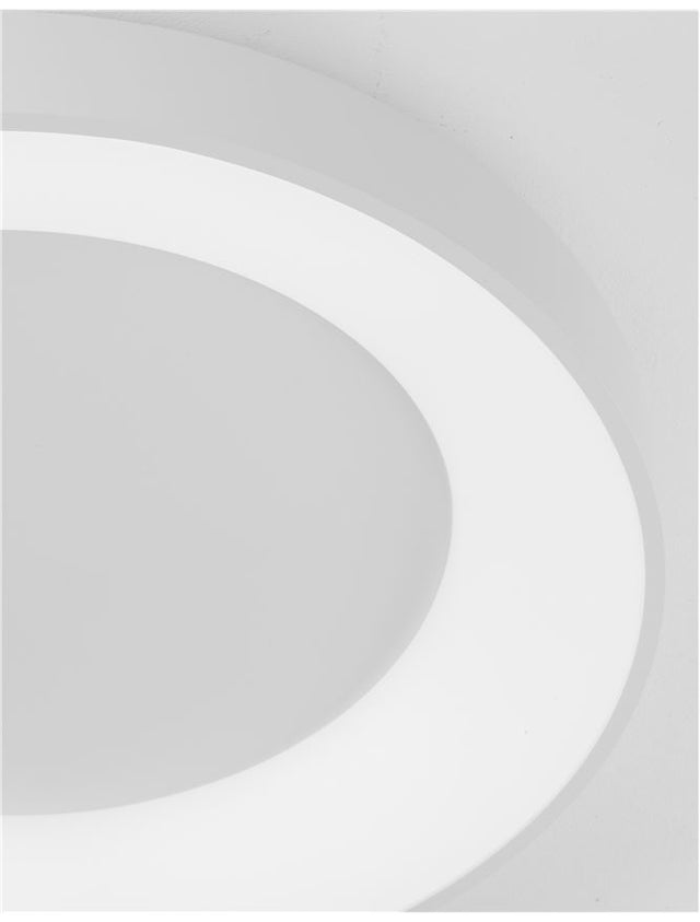 RANDO THIN Sandy White Aluminium & Acrylic LED 50 Watt 230 Volt 3250Lm 4000K IP20 D: 60 H: 9 cm