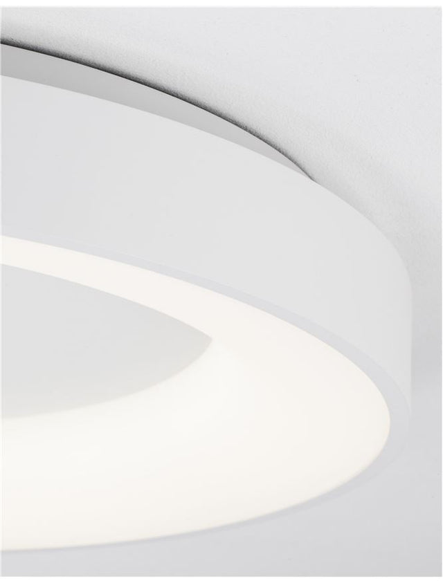 RANDO THIN Sandy White Aluminium & Acrylic LED 50 Watt 230 Volt 3250Lm 3000K IP20 D: 60 H: 9 cm
