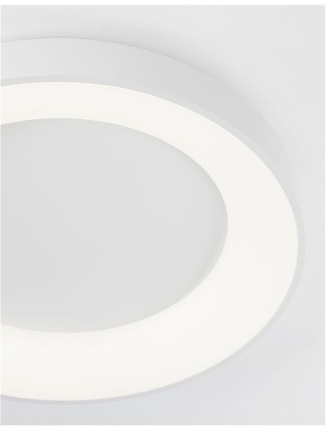 RANDO THIN Sandy White Aluminium & Acrylic LED 50 Watt 230 Volt 3250Lm 3000K IP20 D: 60 H: 9 cm