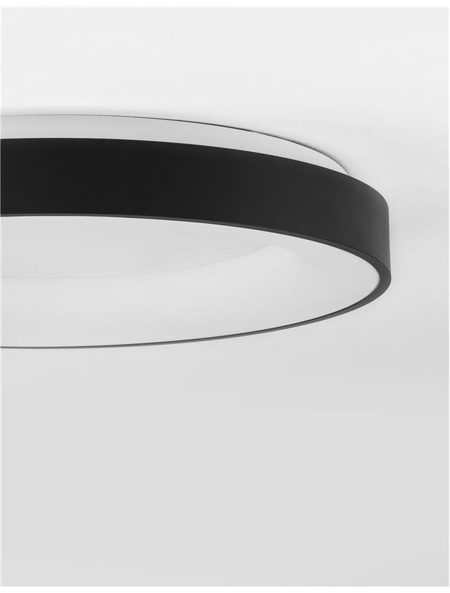 RANDO THIN Sandy Black Aluminium & Acrylic LED 50 Watt 230 Volt 3250Lm 3000K IP20 D: 60 H: 9 cm