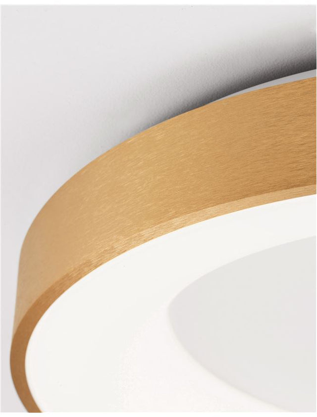 RANDO THIN Brushed Gold Aluminium & Acrylic LED 50 Watt 230 Volt 3250Lm 3000K IP20 D: 60 H: 9 cm