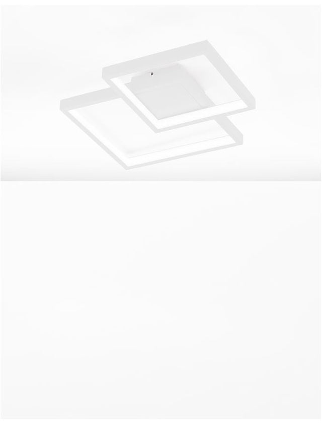 PORTO Sandy White Steel Aluminium & Acrylic LED 19 Watt 230 Volt 1342Lm 3000K IP20 L: 32 W: 32 H: 6 cm