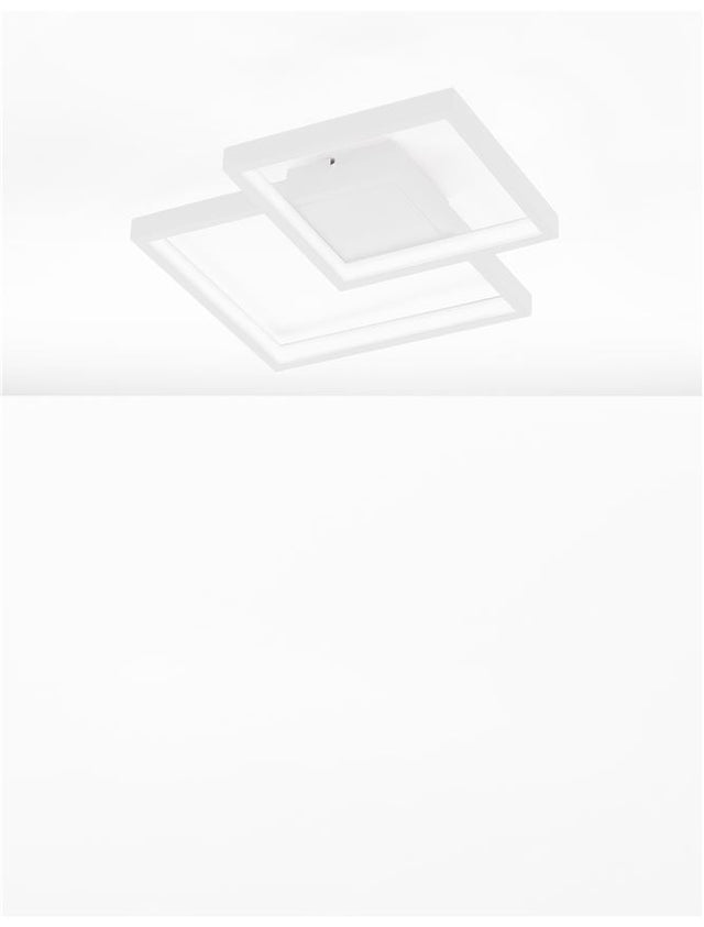 PORTO Sandy White Steel Aluminium & Acrylic LED 19 Watt 230 Volt 1342Lm 3000K IP20 L: 32 W: 32 H: 6 cm