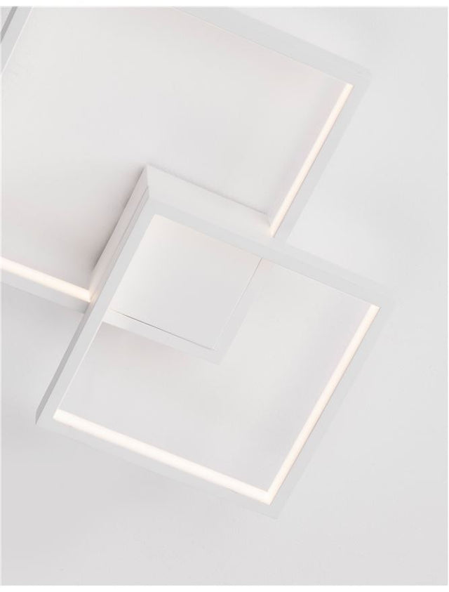 PORTO Sandy White Steel Aluminium & Acrylic LED 19 Watt 230 Volt 1342Lm 3000K IP20 L: 32 W: 32 H: 6 cm