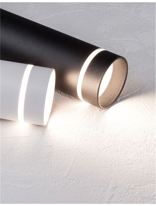 ESCA Sandy Black Aluminium & Acrylic LED GU10 1x10 Watt IP20 220-240 Volt Bulb Excluded D: 6 H 1: 30 H 2: 150 cm