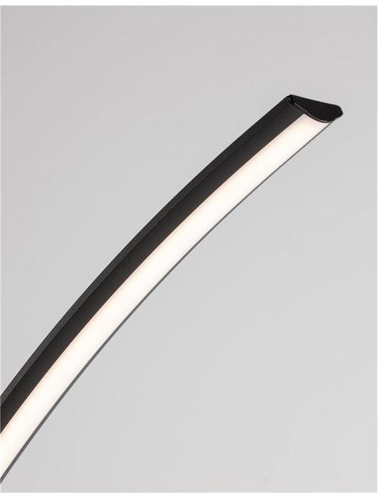 PREMIUM Sandy Black Steel Aluminium & Acrylic LED 30 Watt 230 Volt 1580Lm 3000K IP20 L: 26 W: 94 H: 172 cm