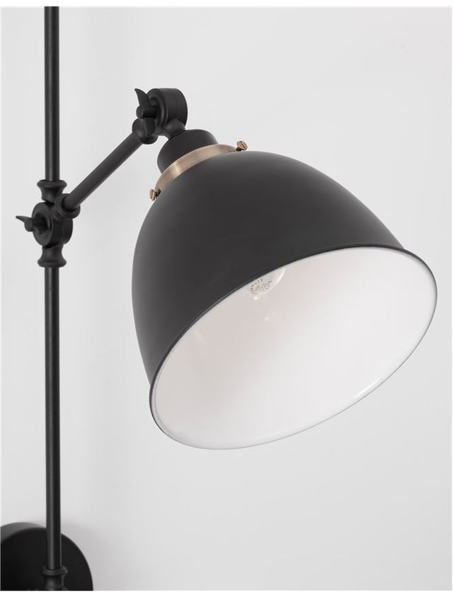 VIRGO Black & Brass Metal LED E27 1x12 Watt 230 Volt IP20 Bulb Excluded D: 16 W: 27 H: 44 cm