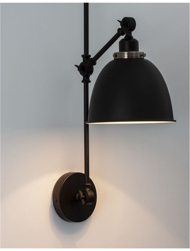 VIRGO Black & Brass Metal LED E27 1x12 Watt 230 Volt IP20 Bulb Excluded D: 16 W: 27 H: 44 cm