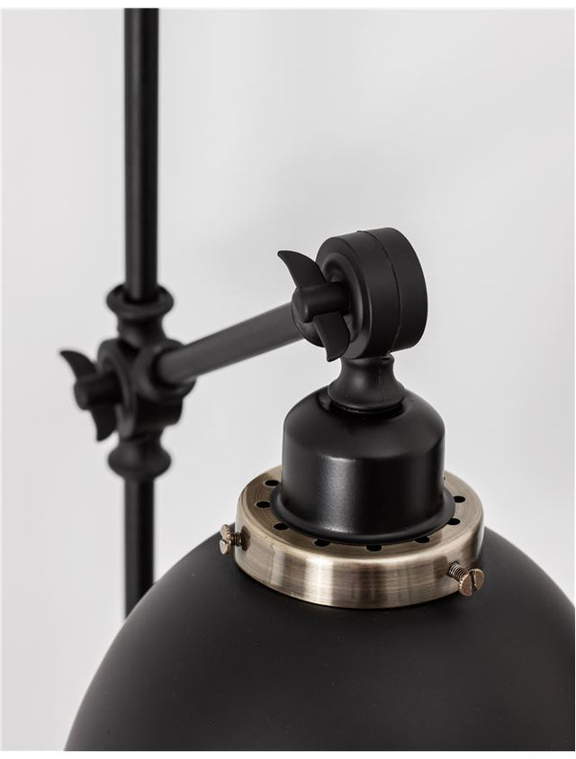 VIRGO Black & Brass Metal LED E27 1x12 Watt 230 Volt IP20 Bulb Excluded D: 16 W: 27 H: 44 cm
