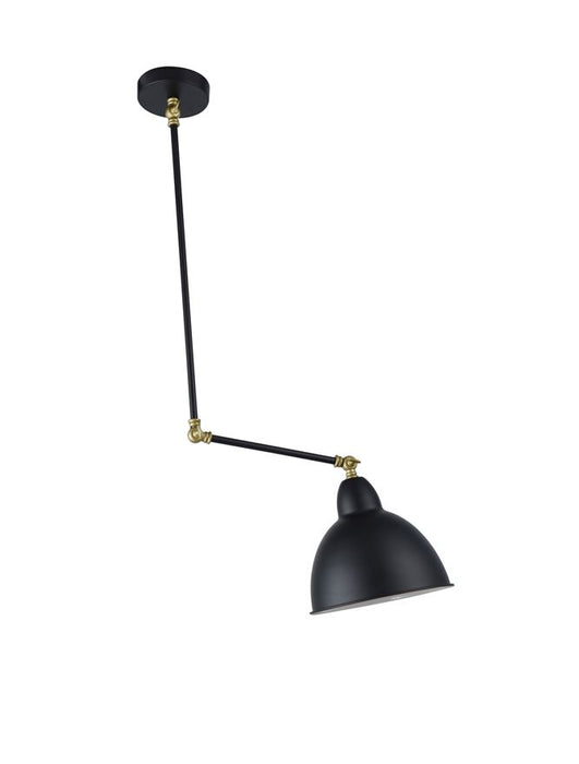 VIRGO Black & Brass Metal LED E27 1x12 Watt 230 Volt IP20 Bulb Excluded D: 22 H: 95 cm