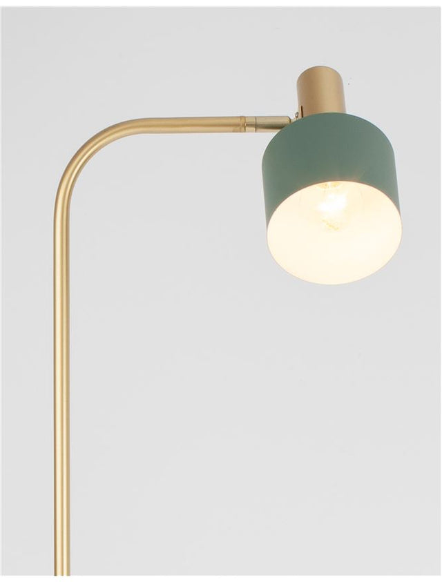 PAZ Gold Metal Mint Metal Shade White Base LED E27 1x12 Watt 230 Volt IP20 Bulb Excluded D: 12.5 H: 165 cm
