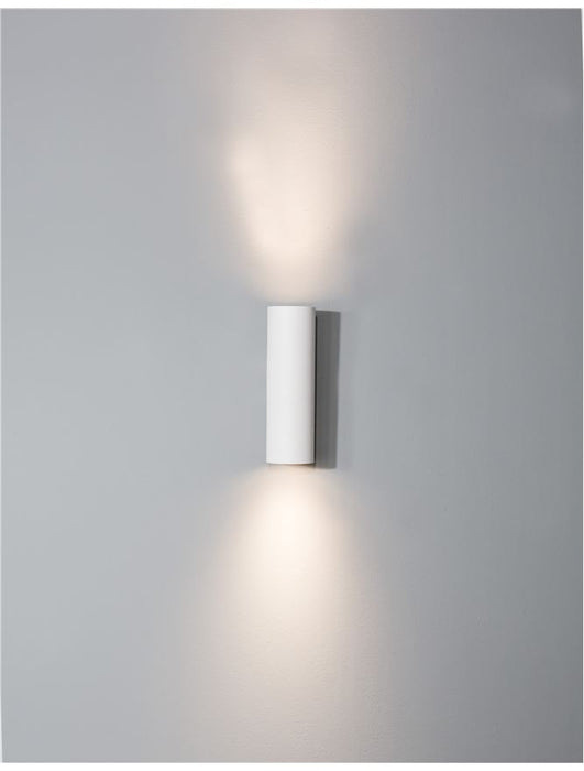 NOSA Sandy White Aluminium LED GU10 2x10 IP20 220-240 Volt Bulb Excluded D: 5.6 W: 8 H: 18 cm