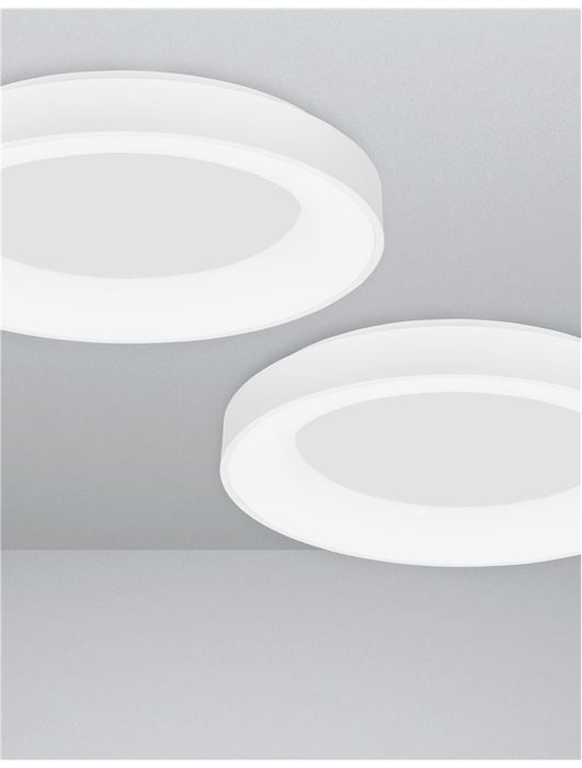 RANDO SMART Sandy White Aluminium & Acrylic LED 50 Watt 230 Volt 3250Lm 3000K - 4000K IP20 D: 60 H: 9 cm