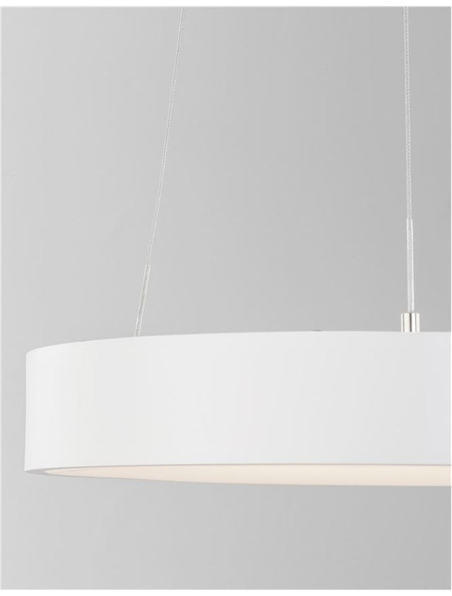 RANDO THIN Sandy White Aluminium & Acrylic LED 30 Watt 230 Volt 1950Lm 3000K IP20 D: 38 H: 120 cm