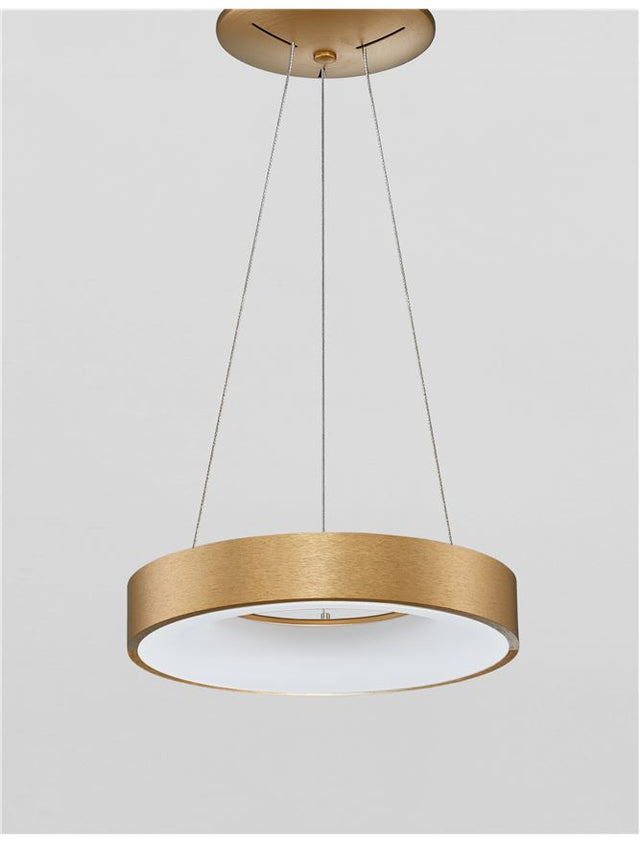 RANDO THIN Brushed Golden Aluminium & Acrylic LED 30 Watt 230 Volt 1950Lm 3000K IP20 D: 38 H: 120 cm