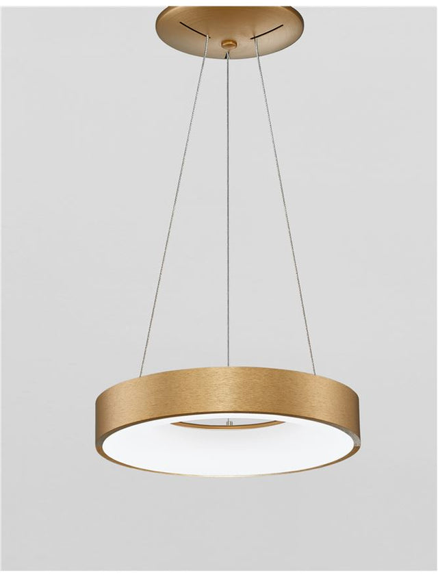 RANDO THIN Brushed Golden Aluminium & Acrylic LED 30 Watt 230 Volt 1950Lm 3000K IP20 D: 38 H: 120 cm