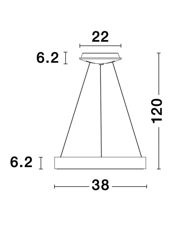 RANDO THIN Brushed Silver Aluminium & Acrylic LED 30 Watt 230 Volt 1950Lm 3000K IP20 D: 38 H: 120 cm